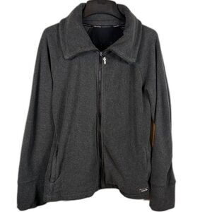 Calvin Klein Men's Performance Full Zip Fleece Jacket Gray Large PFSXMM7000